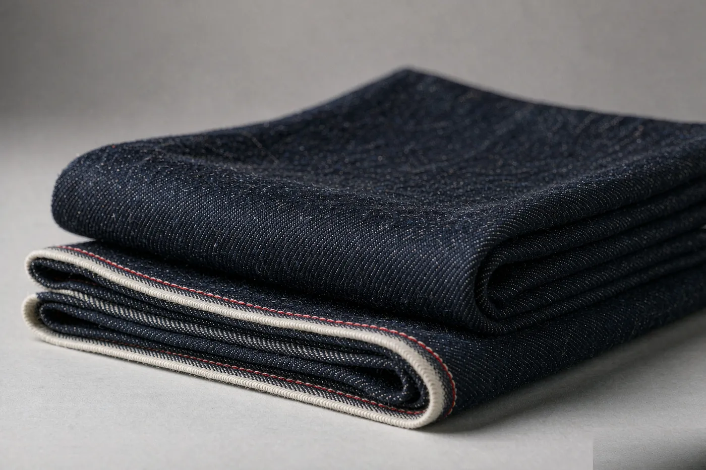 Selvedge denim weave, close up
