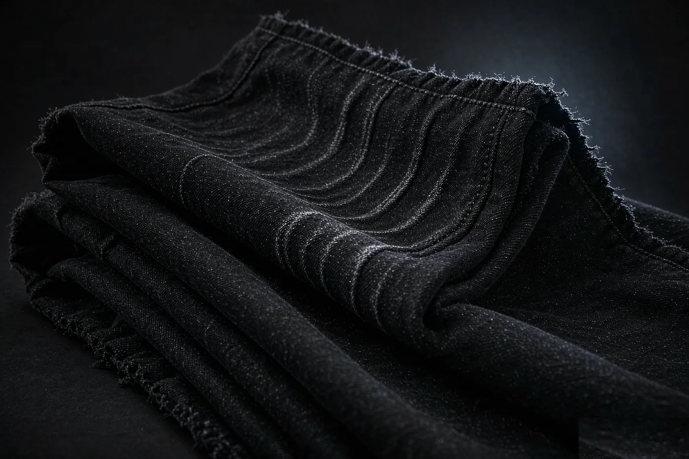Sulphur black dyed denim